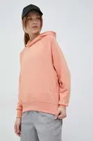 Mikina Champion dámská, oranžová barva, s kapucí, hladká