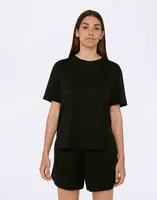 Tričko Organic Basics Soft Touch Boxy Tee Black