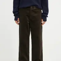 Manšestrové kalhoty Norse Projects Aros Regular Wide Wale Corduroy Chino hnědá barva, N25.0407.2022