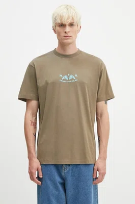 Bavlněné tričko Marcelo Burlon Vintage Logo Basic Tee zelená barva, s potiskem, CMAA056F24JER0066E4D