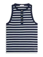 TOMMY HILFIGER Top  námornícka modrá / biela