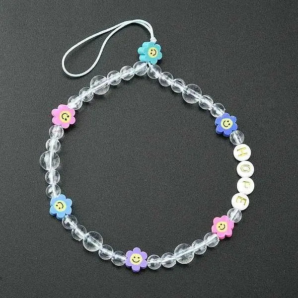 Polymer Clay Heishi Beaded Mobile Straps