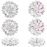 8Pcs 2 Colors 1-Hole Brass Shank Buttons