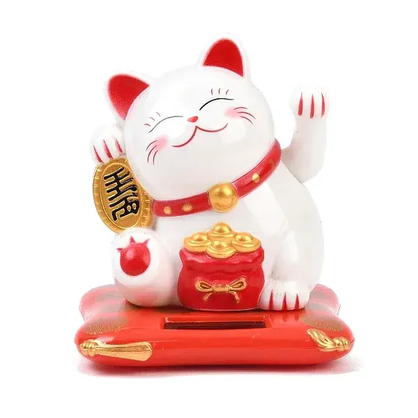 ABS Plastic Solar Powered Maneki-neko Figurines