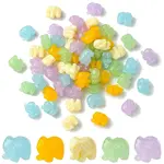 30Pcs 5 Colors Synthetic Coral Dyed Carved Beads