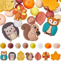 15 Styles Thanksgiving Day Food Grade Eco-Friendly Silicone Beads