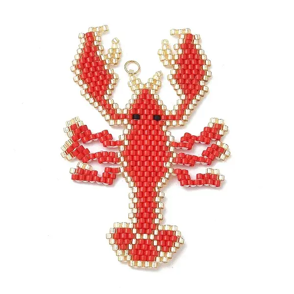 Beaded Crayfish Charms