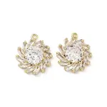 Brass Micro Pave Cubic Zirconia Pendants