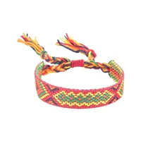 Polyester-cotton Braided Rhombus Pattern Cord Bracelet