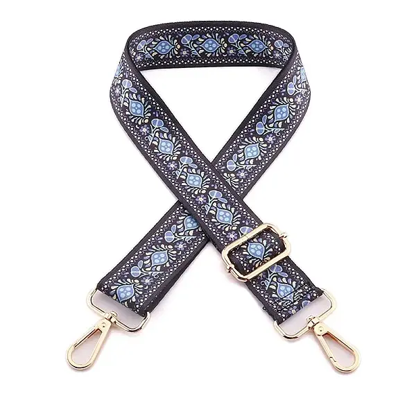 Flower Pattern Nylon Canvas Handbag Webbing Bag Straps