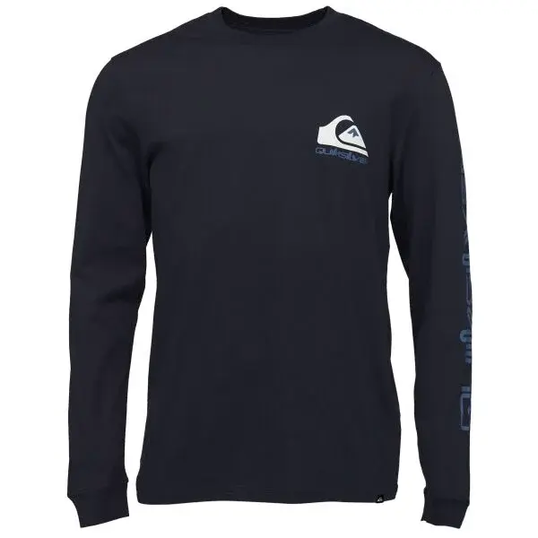 Quiksilver COMP LOGO LS Pánske tričko, tmavo modrá, veľkosť