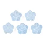 Transparent Spray Painted Glass Beads
