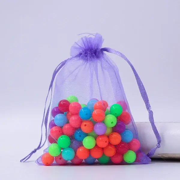 Rectangle Organza Drawstring Bags