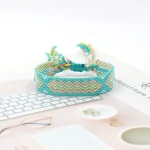 Polyester Braided Rhombus Pattern Cord Bracelet