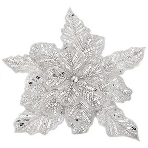 1Pc 3D Flower Polyester Embroidery Ornament Accessories