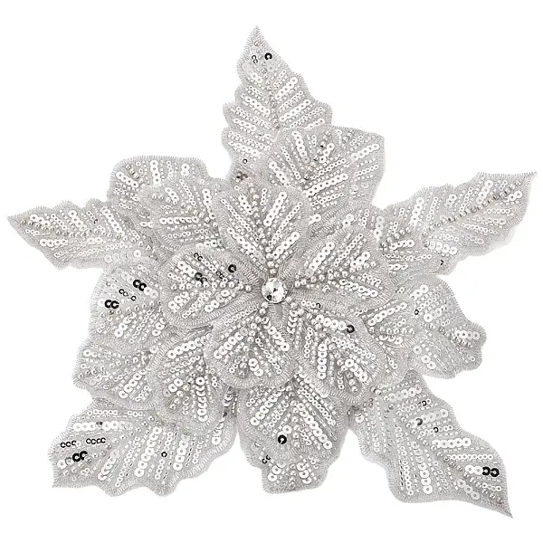 1Pc 3D Flower Polyester Embroidery Ornament Accessories