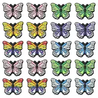 12Pcs 6 Styles Butterfly Food Grade Eco-Friendly Silicone Beads