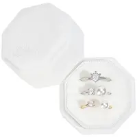 Velvet Cover Plastic Couple Ring Box
