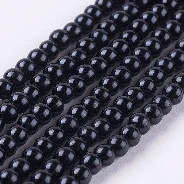 Eco-Friendly Dyed Glass Pearl Round Beads Strands