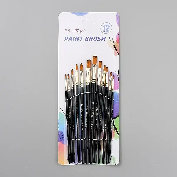 Nylon Paint Brushes with Wood Handle