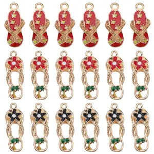 24Pcs 3 styles Alloy Enamel Pendants
