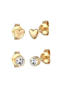 ELLI Náušnice 'Herz'  zlatá