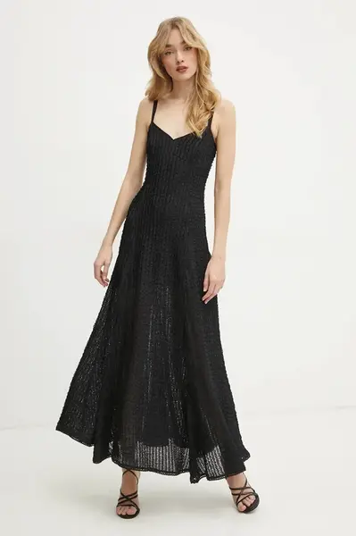 Šaty Charo Ruiz Ibiza Devi černá barva, maxi, 255612