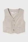 Kojenecká vesta ze směsi lnu Mayoral Newborn béžová barva, 1394