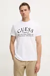 Bavlněné tričko Guess bílá barva, s aplikací, M5RI43 K9RM1