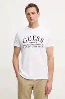 Bavlněné tričko Guess bílá barva, s aplikací, M5RI43 K9RM1