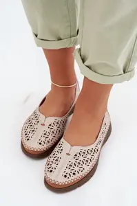 Dámské krajkové baleríny z přírodní kůže Sergio Leone