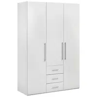 Xora ŠATNÍ SKŘÍŇ S OTOČNÝMI DVEŘMI, bílá, vysoce lesklá bílá, 146,6/218,6/59,5 cm