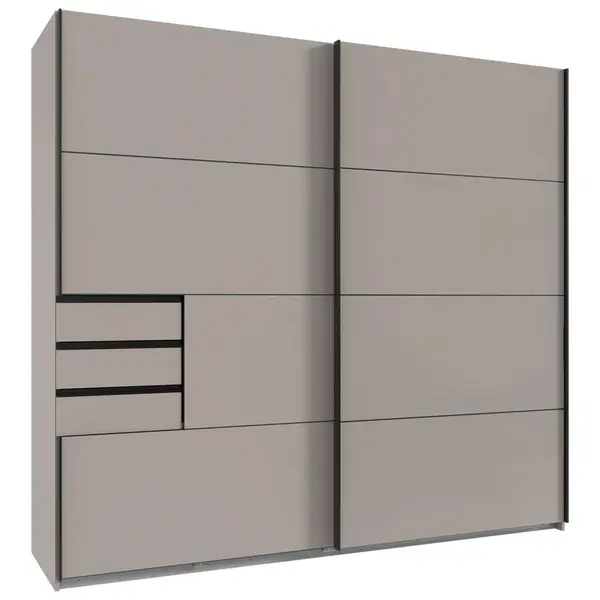 MID.YOU SKŘÍŇ S POSUVNÝMI DVEŘMI, béžová, šedobéžová, 225/210/64 cm