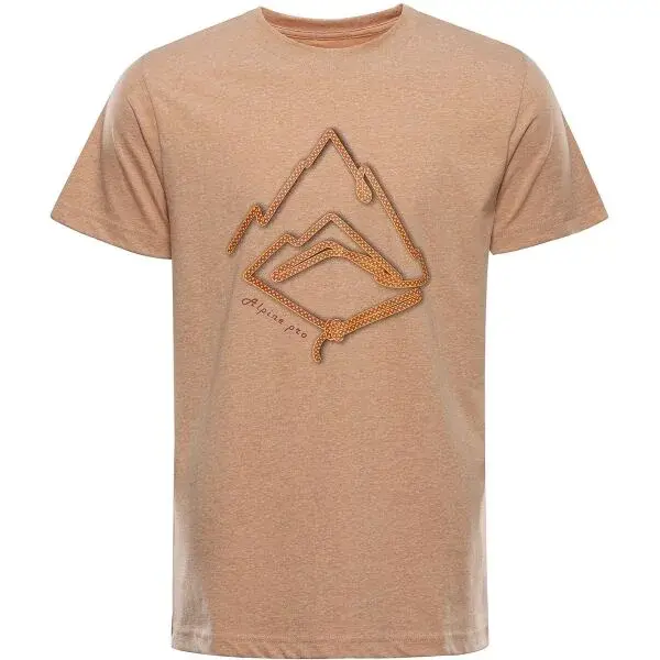 ALPINE PRO MOLAC Pánské triko, hnědá, velikost