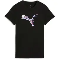 Puma GRAPHICS FLORAL CAT TEE Dámské triko, černá, velikost