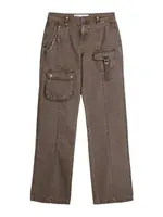 Bershka Nohavice  tmavobéžová