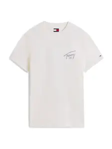 Tommy Jeans Tričko  modrá / biela