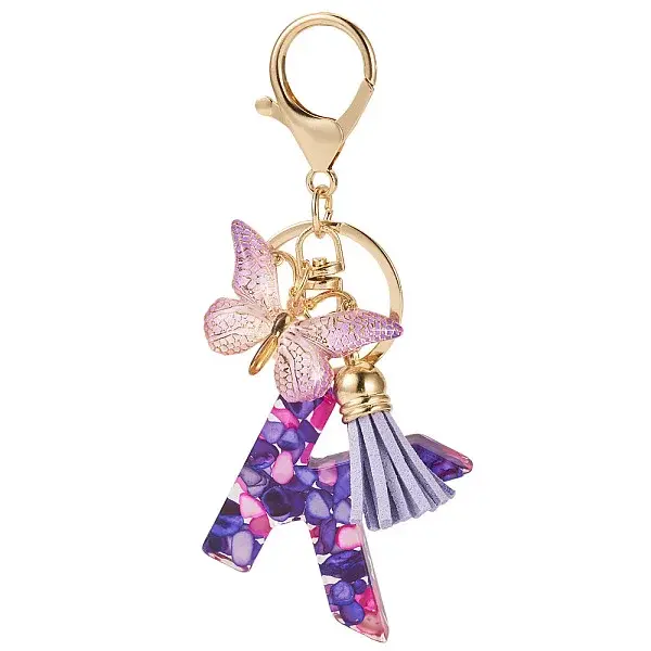 Resin Butterfly Pendant Keychains