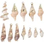 20Pcs 5 Styles Electroplate Shell Shapes Pendants