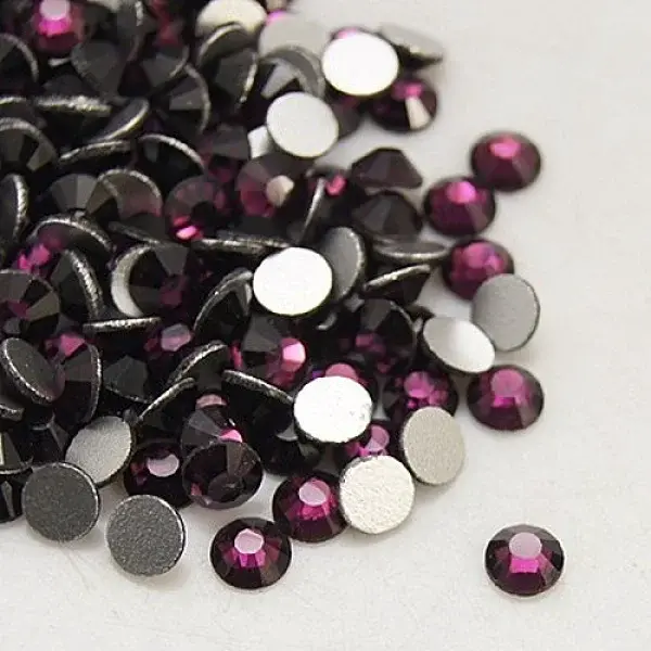 Amethyst Faceted Glass Flat Back Rhinestone for Nail Art