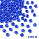100Pcs Opaque Acrylic Beads