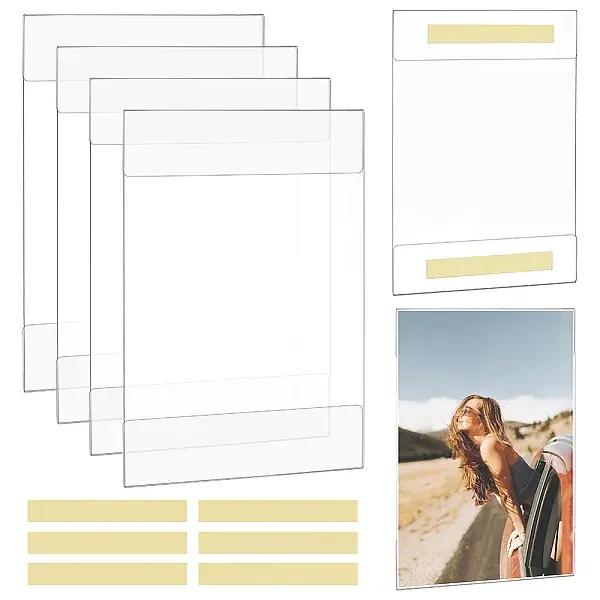 Rectangle Acrylic Table Card Display Frame and Double Faced Adhesive Tape