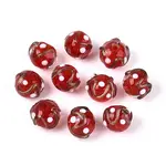 Handmade Gold Sand Lampwork Beads
