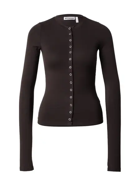 WEEKDAY Kardigán 'Mia'  tmavohnedá