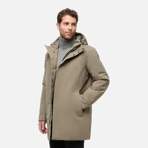 Beige Men's Parka Geox Doray - Mens