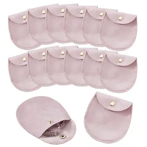 14Pcs Velvet Jewelry Storage Bags with Snap Buttons
