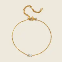 Minimalist Natural Pearl Round Bead Link Bracelets