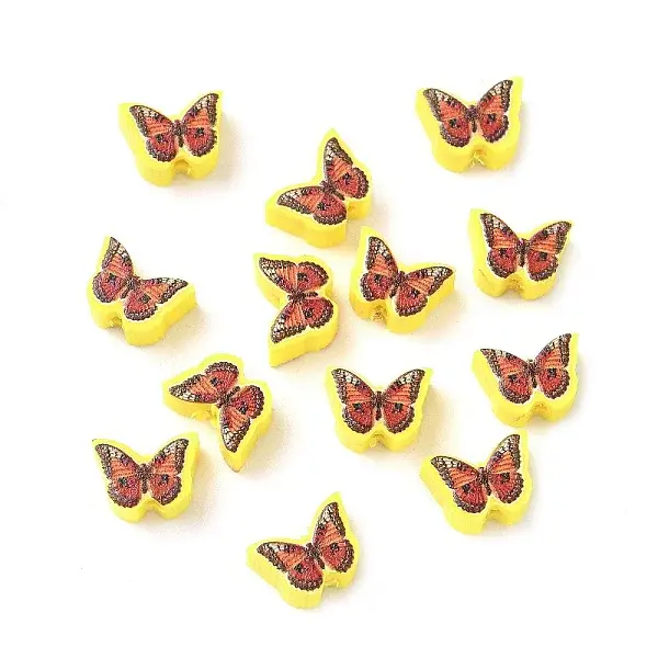 Printed Handmade Polymer Clay Beads