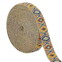 Rhombus Pattern Ethnic Style Polyester Ribbons