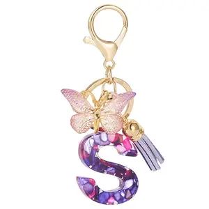 Resin Butterfly Pendant Keychains